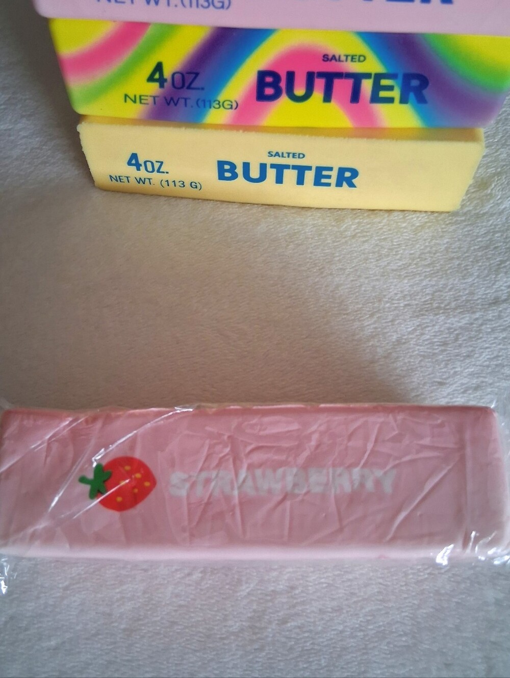 Strawberry Butter Scented Slow-Rise Butter Squish/squeeze/stress  "4oz Butter"